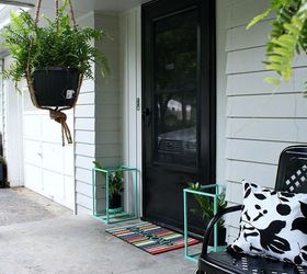 front porch makeover on a budget, curb appeal, decks, doors, outdoor furniture, outdoor living, painted furniture, porches
