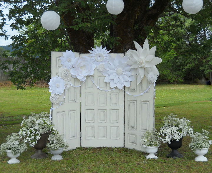 recycled doors for a boho wedding, doors, outdoor living, repurposing upcycling, shabby chic