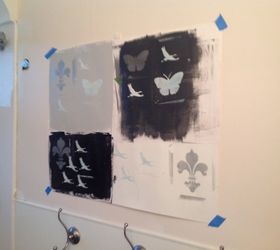 painting wall using birds stencil, how to, painting, wall decor