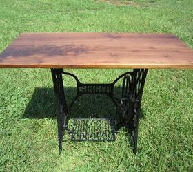 antique singer sewing machine table makeover, painted furniture, repurposing upcycling