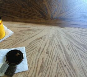 monolithic oak table transformation, painted furniture