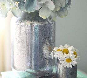 mercury glass vases from jars, crafts, how to, mason jars, repurposing upcycling