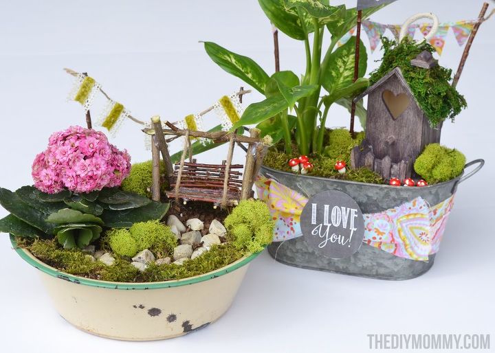 mini fairy garden gifts in tins, container gardening, crafts, gardening, how to, repurposing upcycling