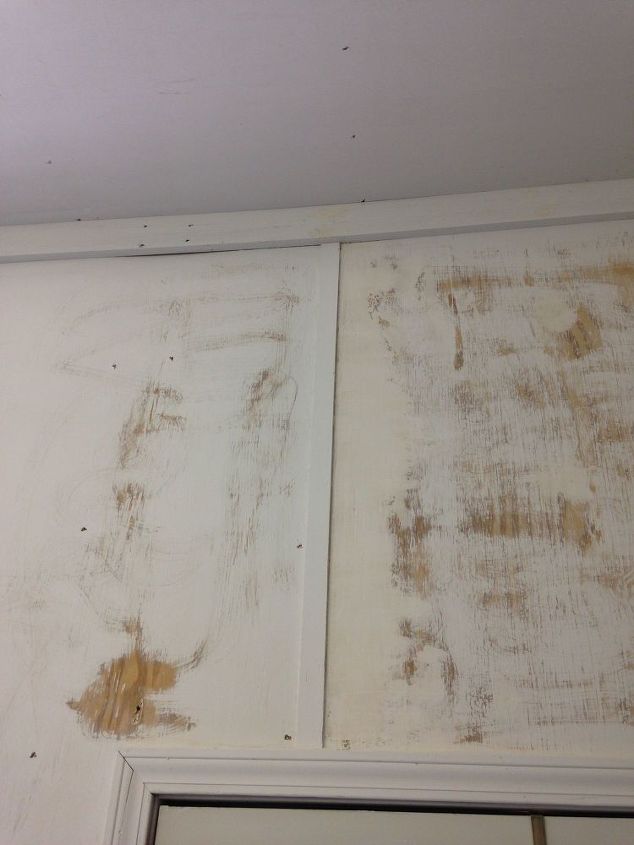 advice on prep and patch work for painting rough plywood, This shows where I patched the dips with some sheet rock mud