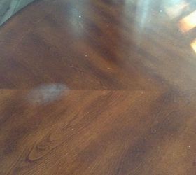 repairing a laminate table top, Top of chipped scorched laminate table