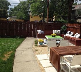 diy budget backyard and deck makeover, concrete masonry, decks, fences, gardening, outdoor furniture, outdoor living