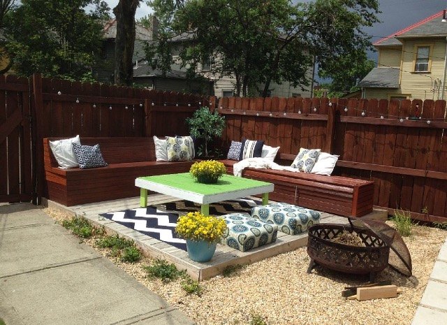 diy budget backyard and deck makeover, concrete masonry, decks, fences, gardening, outdoor furniture, outdoor living