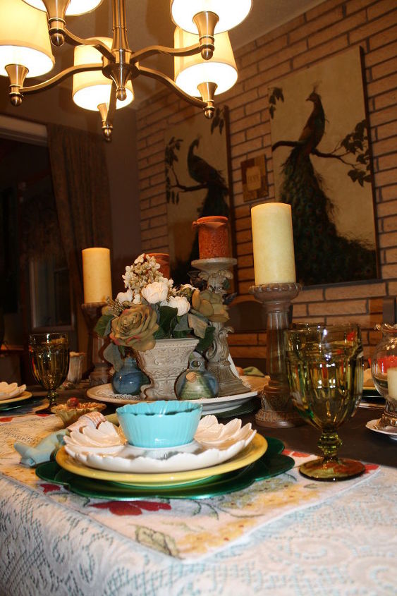 spring tablescape decorating, dining room ideas
