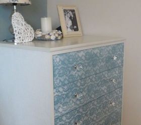lace painted chest of drawers update an old piece lacepainting, painted furniture, repurposing upcycling