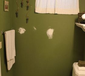 tiny bathroom makeover before and after, bathroom ideas, chalk paint, diy, home improvement, painting, small bathroom ideas, wall decor