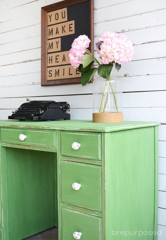 Tavern Green Shabby Chic Desk Hometalk Tavern Green Shabby Chic Desk Painted Furniture