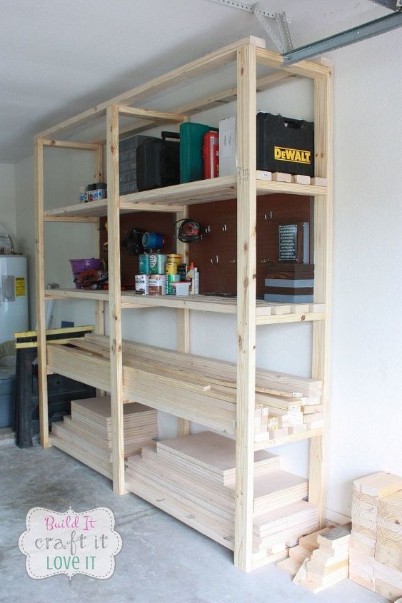 easy diy garage shelving, diy, garages, how to, shelving ideas, woodworking projects