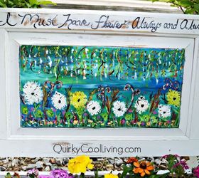 repurposed bench turned pretty planter, container gardening, flowers, gardening, painted furniture, repurposing upcycling