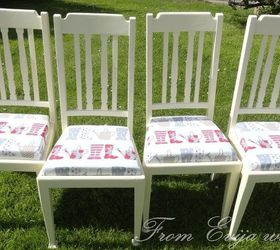how to transform old chairs and recover seats, how to