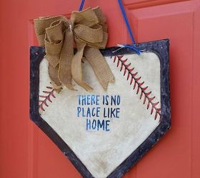 baseball door hanging a last minute father s day gift, crafts, doors, how to, repurposing upcycling, seasonal holiday decor