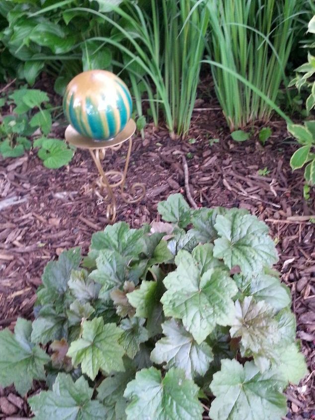 repurposed candle holder and globe to yard ornament, gardening, outdoor living, repurposing upcycling