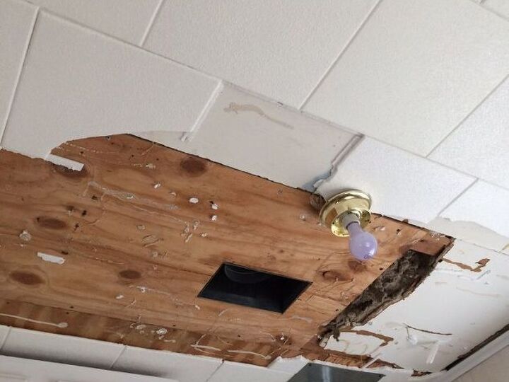 q redoing a ceiling in 1920 s house, home maintenance repairs, wall decor, Partially deconstructed ceiling