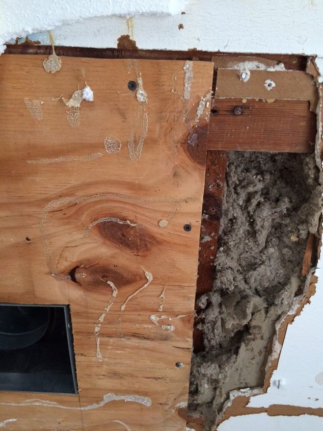 ceiling in 1920 s house help, Where particle board was removed