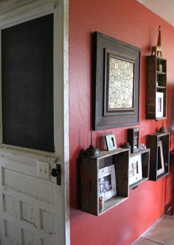 repurposed old drawers to wall decor boxes, chalkboard paint, repurposing upcycling, wall decor