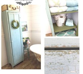 milk paint vintage cabinet with ofmp, painted furniture, rustic furniture