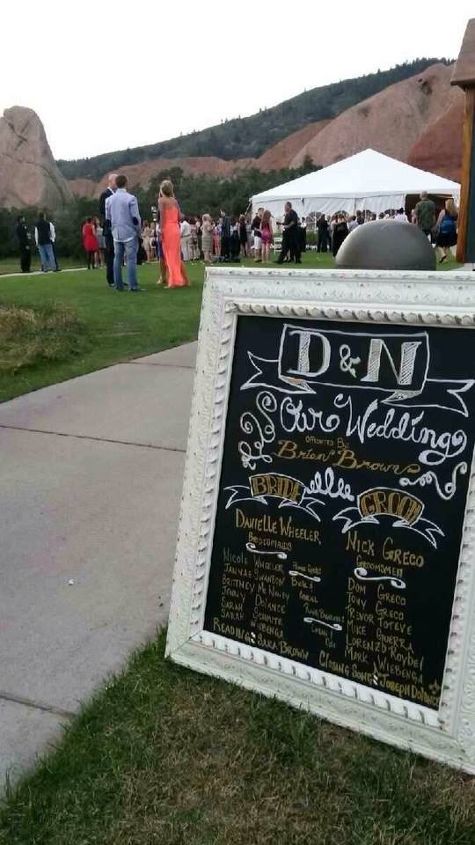 diy wedding chalkboard program, chalkboard paint, crafts