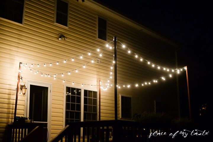decoracin de la terraza con luces de cuerda