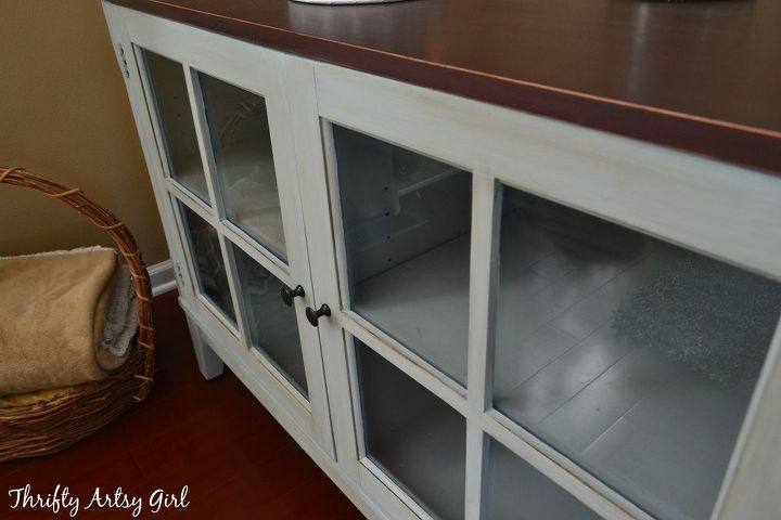 blue grey chalk painted media cabinet, chalk paint, painted furniture