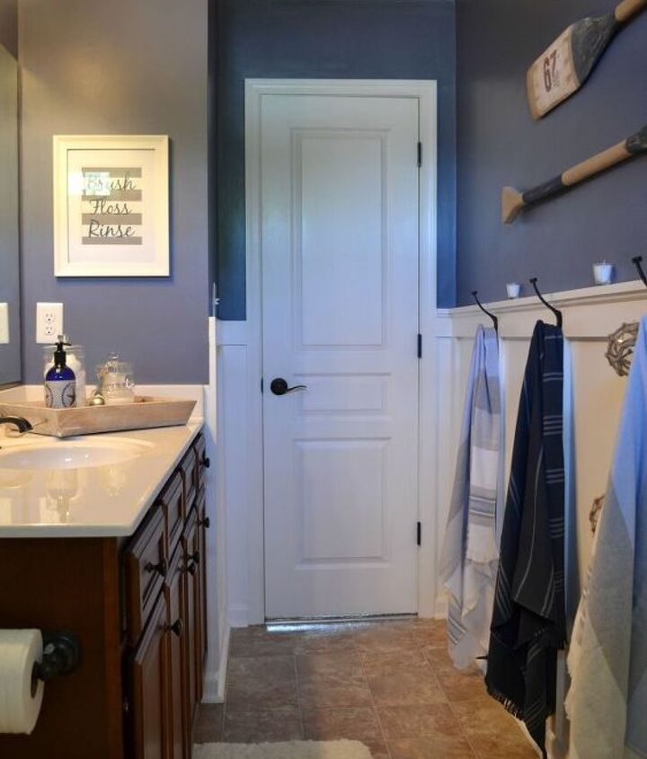 nautical bathroom decor, bathroom ideas, repurposing upcycling, wall decor