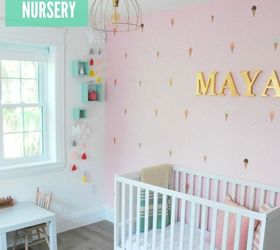 a diy mint pink nursery, bedroom ideas, wall decor