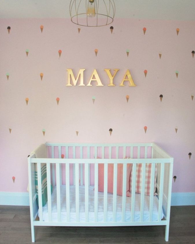 a diy mint pink nursery, bedroom ideas, wall decor
