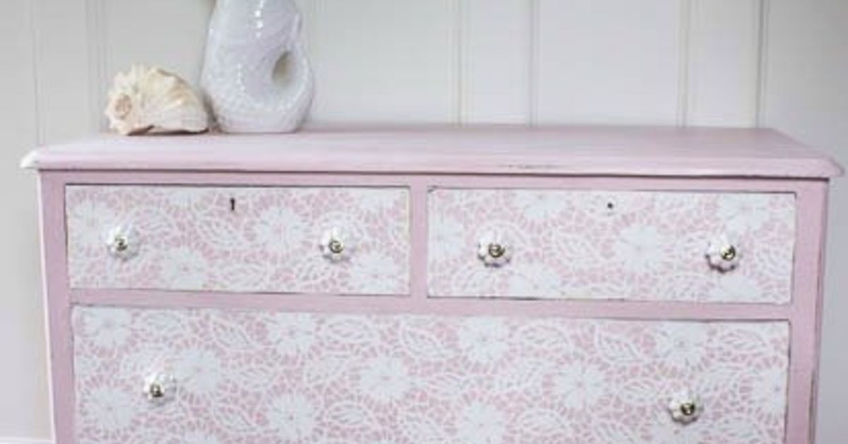 A Stenciled Lace Dresser That S Fit For A Princess Hometalk