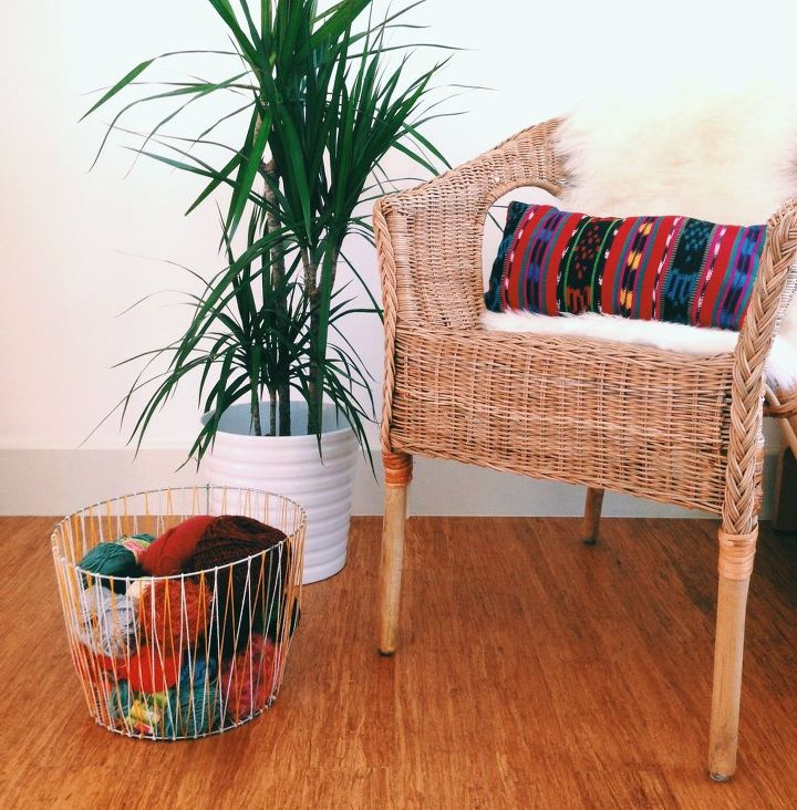 diy woven basket from a tomato cage, crafts, diy, home decor, Ta dah