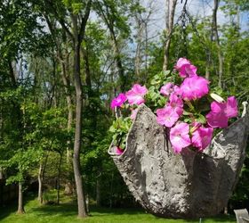 a hanging draped hypertufa planter, container gardening, flowers, gardening, how to