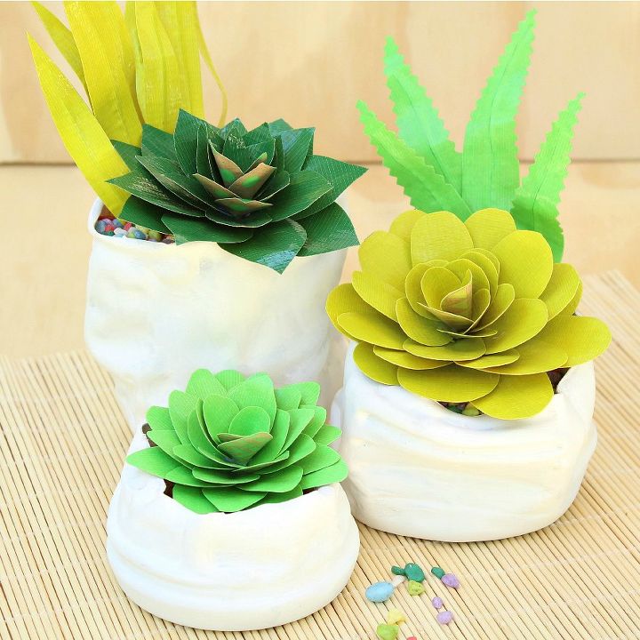 Duct Tape Succulents And Faux Pinch Pots Hometalk