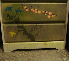 decoupaged dresser upcycle, decoupage, painted furniture, repurposing upcycling