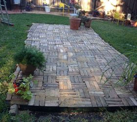 from a tired ole looking yard island to a patio, concrete masonry, gardening, outdoor living, patio