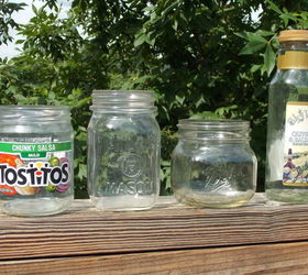 beach glass painted jars, crafts, flowers, mason jars, repurposing upcycling
