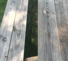 wooden picnic table makeover