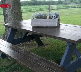 Wooden Picnic Table Makeover