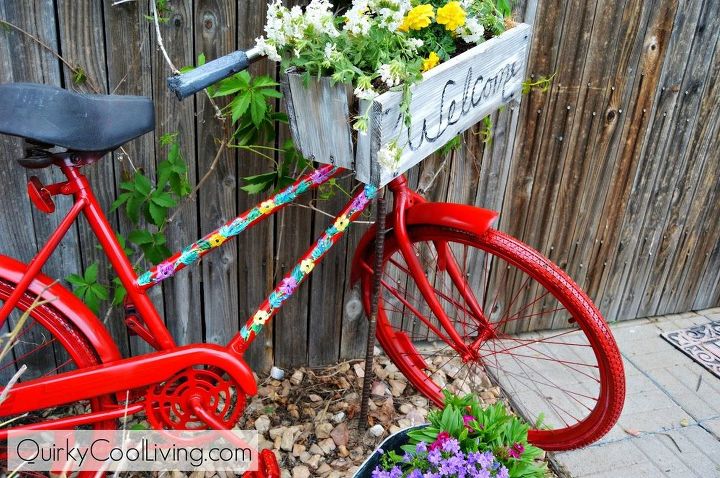 repurposed garden bike