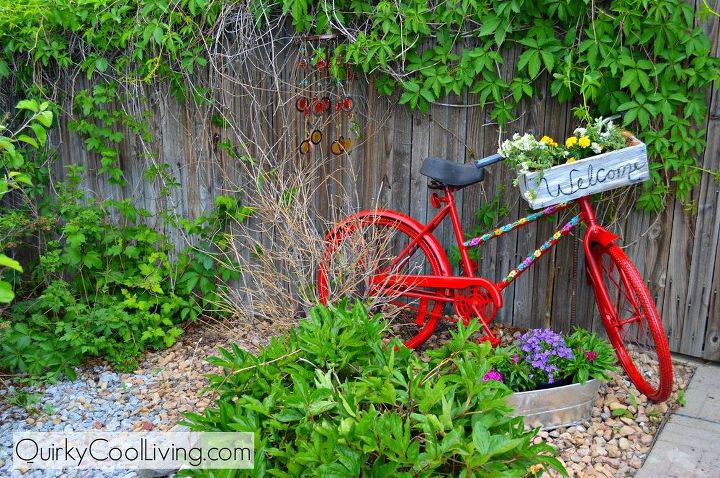 repurposed garden bike