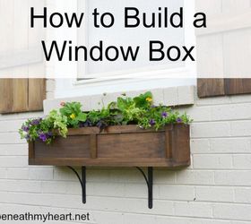how to build a window box, container gardening, curb appeal, gardening, how to, woodworking projects