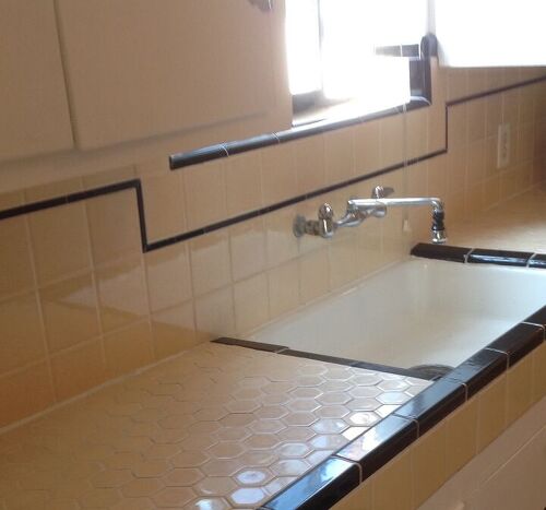 1937 Kitchen I Removed Every Bit Of Grout And Regrouted The Entire Countertop Myself 1937 Kitchen I Removed Every Bit Of Grout And Regrouted The Entire Countertop Myself
