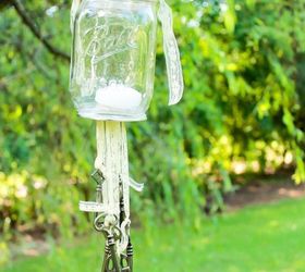 antique key wind chimes, crafts, how to, mason jars, outdoor living, repurposing upcycling