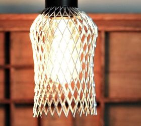 how to make an farmhouse industrial cage for your light, diy, electrical, how to, lighting