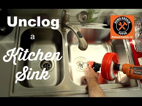 how to unclog a kitchen sink in 10 minutes, home maintenance repairs, how to, kitchen design, plumbing