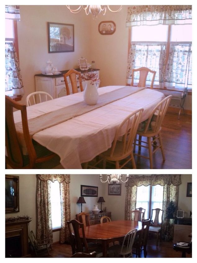 chalk paint before and after dining room hometalk