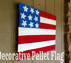 decorative pallet flag, crafts, pallet, patriotic decor ideas, repurposing upcycling, seasonal holiday decor, wall decor