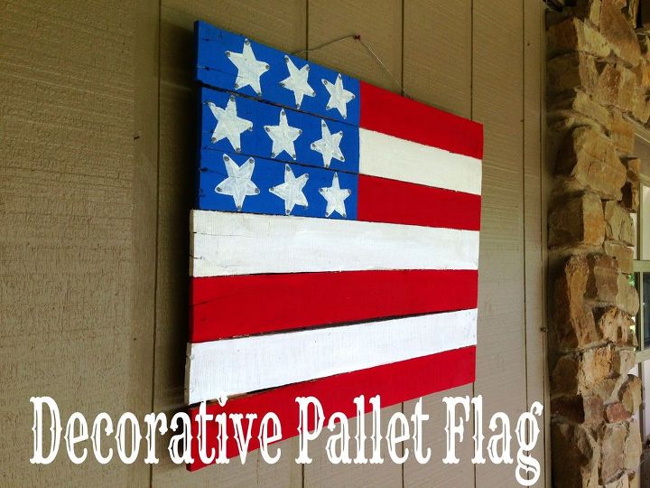 decorative pallet flag, crafts, pallet, patriotic decor ideas, repurposing upcycling, seasonal holiday decor, wall decor