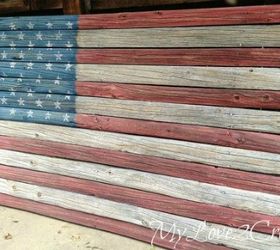 7 homemade american flags that will make your chest swell with pride, crafts, fences, outdoor living, pallet, patriotic decor ideas, repurposing upcycling, seasonal holiday decor, Photo via Mindi My Love 2 Create